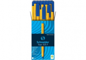 Ручка кулькова SCHNEIDER TOPS 505 F 0,5 мм. Корпус помаранчевий, пише синім S150503
