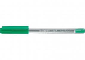 Упаковка 10шт. шариковых ручек SCHNEIDER TOPS 505 М 0,7мм. Корпус прозрачен, пишет зеленым S150804