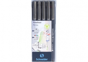 Набір лайнерів SCHNEIDER PICTUS 5 шт. Кол.: 0,5 мм чорний, червоний, синій, зелений, 0,2 мм чорний S197595