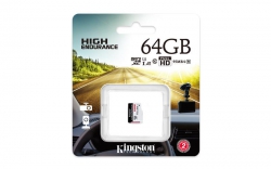 Карта пам'яті Kingston microSD   64GB C10 UHS-I R90/W45MB/s High Endurance SDCE/64GB