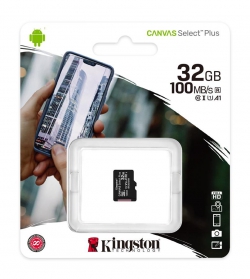 Карта памяти Kingston microSD   32GB C10 UHS-I R100MB/s SDCS2/32GBSP