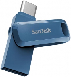 Накопитель SanDisk   64GB USB 3.1 Type-A + Type-C Ultra Dual Drive Go Navy Blue SDDDC3-064G-G46NB