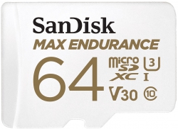 Карта пам'яті SanDisk microSD   64GB C10 UHS-I U3 V30 R100/W40MB/s Max Endurance SDSQQVR-064G-GN6IA