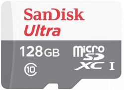 Карта пам'яті SanDisk microSD  128GB C10 UHS-I R100MB/s Ultra SDSQUNR-128G-GN6MN