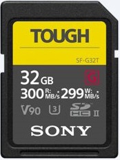 Карта памяти Sony 32GB SDHC C10 UHS-II U3 V90 R300/W299MB/s Tough SF32TG