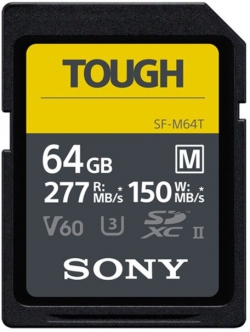 Карта памяти Sony 64GB SDXC C10 UHS-II U3 V60 R277/W150MB/s Tough SFM64T.SYM