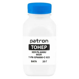 Тонер Xerox phaser 6000/6020 (106r01631/106r02760) Cyan флакон 25 г (pn-xp6000-c-025) Patron T-PN-XP6000-C-025