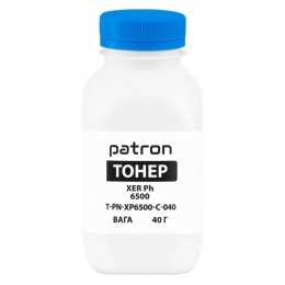 Тонер Xerox phaser 6500 (106r01601) Cyan у флаконі 40 г (pn-xp6500-c-040) Patron T-PN-XP6500-C-040