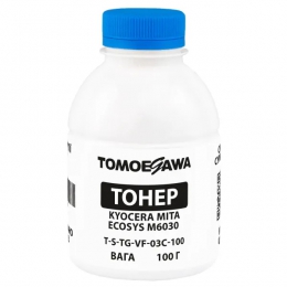 Тонер Kyocera mita ecosys m6030/taskalfa 2551ci Cyan (tk-5140c/tk-8325c) у флаконі 1 кг (vf-03c) (tsm-vf-03c-1) Tomoegawa T-S-TG-VF-03C-1