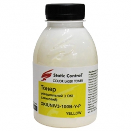 Тонер Oki универсальный флакон, 100 г, желтый SCC (OKIUNIV3-100B-Y-P) T-SCC-OKIUNIV3-Y-100