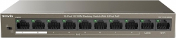 Комутатор TENDA TEF1110P-8-63W 8xFE PoE, 2xFE Uplink