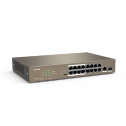 Комутатор TENDA TEF1118P-16-150W 16xFE PoE, 1xGE, 1xSFP
