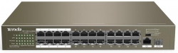 Коммутатор TENDA TEF1126P-24-250W 24xFE PoE, 2xGE, 1xSFP/GE, Неуправляемый