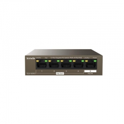Коммутатор TENDA TEG1105PD 5xGE (4xPoE PSE, 1xPoE PD), 30Вт, Неуправляемый