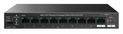 Комутатор TENDA TEG1110PF-8-120W 8xGE PoE, 1xGE, 1xSFP, Некерований