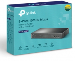 Коммутатор TP-LINK TL-SF1009P 9x1FE/8xPoE 65W неуправляемый 250 м