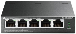 Коммутатор TP-LINK TL-SG1005LP 5xGE/4xPoE+ 40W неуправляемый 250м