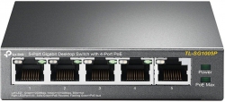 Коммутатор TP-LINK TL-SG1005P 5xGE/4xPoE 56W неуправляемый