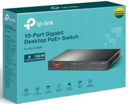 Коммутатор TP-LINK TL-SG1210MP 8xGE/PoE+ 123W 1xGE 1xcomboGE/SFP