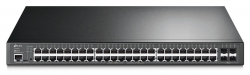 Коммутатор TP-LINK TL-SG3452P 48xGE/PoE+384W 4xGE SFP L2 JetStream 19" 1U