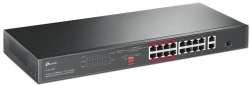 Коммутатор TP-LINK TL-SL1218P 16xFE/PoE+ 150W, 2xGE, 1xcombo SFP, неуправл.