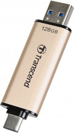 Накопичувач Transcend 128GB USB 3.2 Type-A + Type-C JetFlash 930 R420/W400MB/s Чорний TS128GJF930C