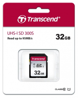 Карта памяти Transcend 32GB SDHC C10 UHS-I R95/W45MB/s TS32GSDC300S