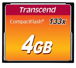 Карта памяти Transcend CF   4GB 133X TS4GCF133
