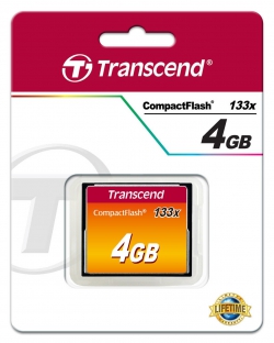 Карта памяти Transcend CF   4GB 133X TS4GCF133