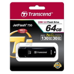 Накопитель Transcend 64GB USB 3.1 JetFlash 750 Black TS64GJF750K