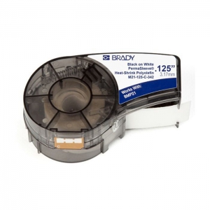 Етикетка Brady термозбіжна трубка, 1.2-2.8 мм, Black on White (M21-125-C-342)