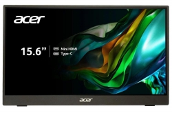 Монитор портативний Acer 15.6W" PM161QBBMIUUX miniHDMI, 2xUSB-C, MM, IPS, 4ms UM.ZP1EE.B02