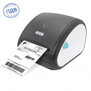 Принтер этикеток Xprinter XP-422B USB+LAN для печати ТТН Новой почты термопринтер 108мм черно-белый XP-422B-LAN