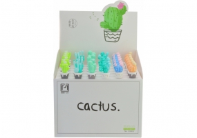Ручка кулькова Сactus, гелева синя, 6 кольорів асорті MAXI Z19015