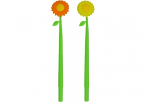 Ручка кулькова Sunflower, гелева синя, 2 кольори асорті MAXI Z20084