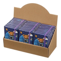 Книжка записна BEAR на гумці, А6, 80 арк., клітинка., офсет крем., тв.лам.обл., синя, KIDS LINE ZiBi ZB.116103