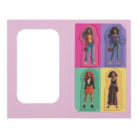 Закладки пластикові SUPER GIRL, з клейким шаром, 40x25 мм, 4 диз. по 20 арк. ZiBi ZB.15300