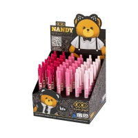 Ручка шариковая автоматическая, Bear Pink, 0,7 мм, синяя ZiBi ZB.2116