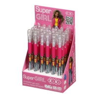 Ручка гелевая пиши-стирай Super Girl с резиновым гриппом, 0,5 мм, синяя, KIDS Line ZiBi ZB.2239