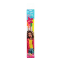 Набор графитовых карандашей SUPER GIRLS HB, с резинкой, 4шт./коробка ZiBi ZB.2318