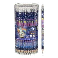 Карандаш графитовый HB, UNICORN, с резинкой, тубая - 100 шт, KIDS Line ZiBi ZB.2326