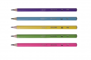 Олівець графітовий тригранний JUMBO HB, без гумки, туба (10 шт.) ZiBi ZB.2340-10