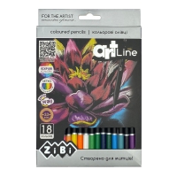Олівці кольорові, 18кол., круглий, ART Line ZiBi ZB.2433