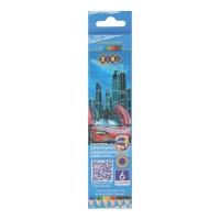 Олівці кольорові, 6кол., МАШИНКА, шестигранний, SMART Line ZiBi ZB.2445