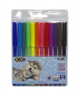 Фломастери, 12 кол., СОБАКИ ТА КОТИ, SMART Line ZiBi ZB.2815