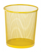 Корзина для паперів кругла 265x265x280мм, металева, жовтий ZiBi ZB.3126-08