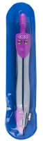 Циркуль в м'якому PVC чохлі, рожевий ZiBi ZB.5390-10