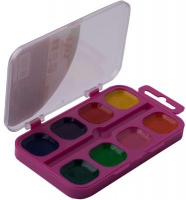 Краски аквар. 8 цв., пласт./кор. без/п, розовая, KIDS Line ZiBi ZB.6542-12