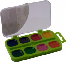 Краски аквар. 8 цв., пласт./кор. без/п, салатовая, KIDS Line ZiBi ZB.6542-15