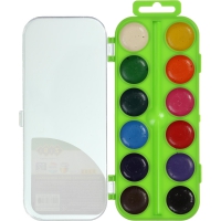 Водорастворимые акварельные краски, 12 цветов, салатовый, KIDS Line ZiBi ZB.6544-12